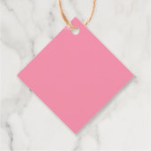 Sprankelende roze flamingo bedankjes labels (Achterkant)