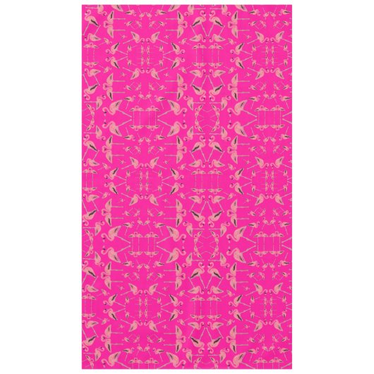 Sprankelende roze flamingo glitter hart tafelkleed (Voorkant)