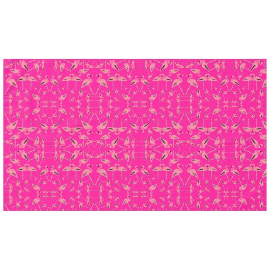 Sprankelende roze flamingo glitter hart tafelkleed (Voorkant (Horizontaal))