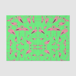 Sprankelende roze flamingo glitter hart tissuepapier