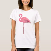 Sprankelende roze flamingo t-shirt (Voorkant)