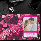 Sprankelende roze harten als je boos bent bureaumat