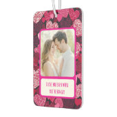 Sprankelende roze harten als je boos bent luchtverfrisser (Links)