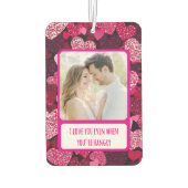 Sprankelende roze harten als je boos bent luchtverfrisser (Achterkant)