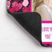 Sprankelende roze harten als je boos bent muismat (Hoek)