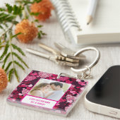 Sprankelende roze harten als je boos bent sleutelhanger (Voorkant Rechts)