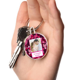 Sprankelende roze harten als je boos bent sleutelhanger