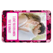 Sprankelende roze harten als je flexibel bent magneet (Horizontaal)