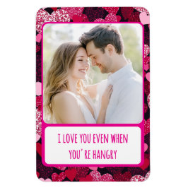 Sprankelende roze harten als je flexibel bent magneet