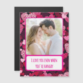 Sprankelende roze harten Je bent Hanger Magnetisch (Voorkant / Achterkant)