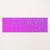 Sprankelende roze Paarse Glitter Ombre Bright Cool Yogamat (Achterkant (horizontaal))
