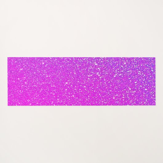Sprankelende roze Paarse Glitter Ombre Bright Cool Yogamat (Achterkant (horizontaal))