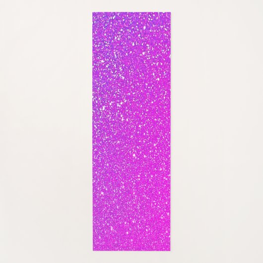 Sprankelende roze Paarse Glitter Ombre Bright Cool Yogamat (Voorkant)