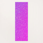 Sprankelende roze Paarse Glitter Ombre Bright Cool Yogamat (Achterkant)