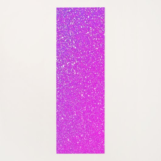 Sprankelende roze Paarse Glitter Ombre Bright Cool Yogamat (Achterkant)