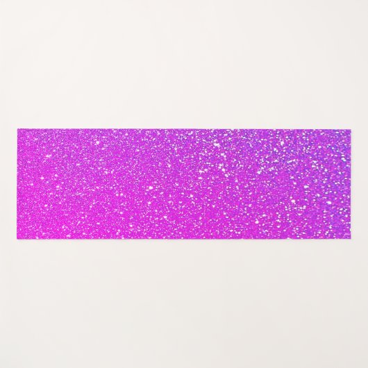 Sprankelende roze Paarse Glitter Ombre Bright Cool Yogamat (Voorkant (horizontaal))