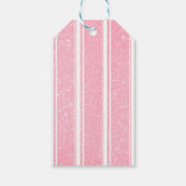 Sprankelende roze strepen | noordpool-express cadeaulabel (Achterkant)