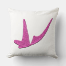 Sprankelende roze vlinder buitenkussen