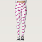 Sprankelende roze vlinder leggings (Voorkant)