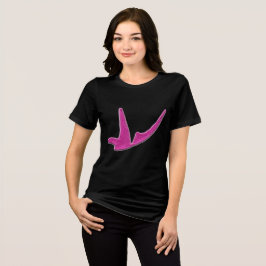 Sprankelende roze vlinder Tri-Blend shirt