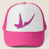Sprankelende roze vlinder trucker pet (Voorkant)