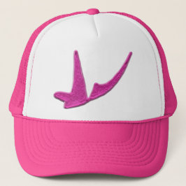Sprankelende roze vlinder trucker pet