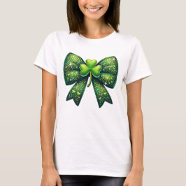sprankelende Shamrock Bow T-shirt