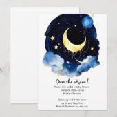 Sprankelende Sky Boy Baby shower Celestial Dreams Kaart (Voorkant / Achterkant)