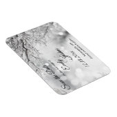 Sprankelende Sneeuw & Ijs Winter Bruiloft Save the Magneet (Rechterzijde)