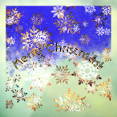 Sprankelende sneeuwkristallen in de kerstnacht raamsticker (Vel 3)