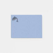 Sprankelende springende dolfijn Swirl Eyes Blauw W Post-it® Notes (Voorkant)