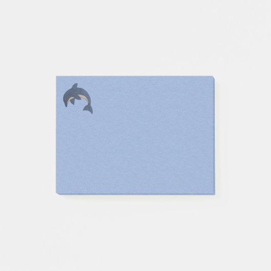Sprankelende springende dolfijn Swirl Eyes Blauw W Post-it® Notes (Voorkant)