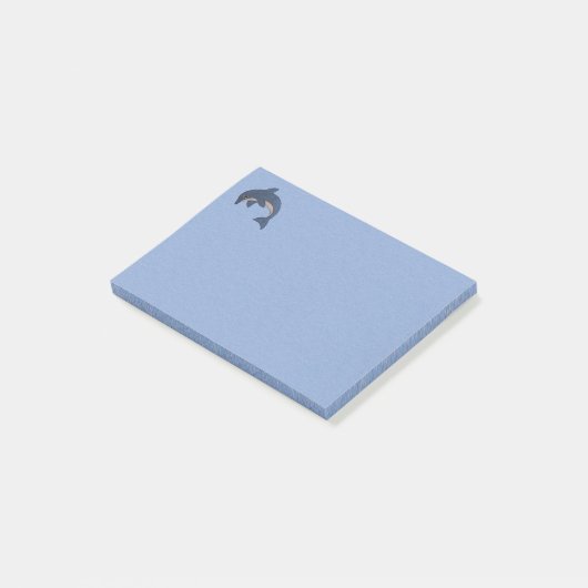 Sprankelende springende dolfijn Swirl Eyes Blauw W Post-it® Notes (Schuin)