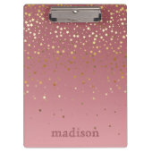 Sprankelende sterren met Rozen gouden achtergrond Klembord (Voorkant)