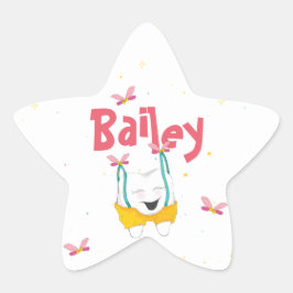 Sprankelende Tand Suspenders Gepersonaliseerd in P Ster Sticker