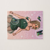 Sprankelende Vlinder Fee Fantasie Kunst Legpuzzel (Horizontaal)