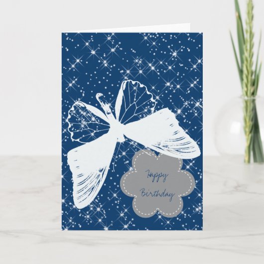 sprankelende vlinder kaart (Voorkant)