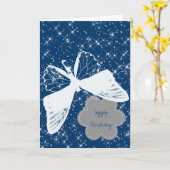 sprankelende vlinder kaart (Gele Bloem)