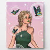 Sprankelende Vlinderfee Fantasie Kunst Fotoplaat (Voorkant)