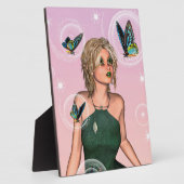 Sprankelende Vlinderfee Fantasie Kunst Fotoplaat (Zijkant)