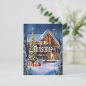 Sprankelende wensen voor een vrolijk kerstfeest briefkaart (Staand voorkant)