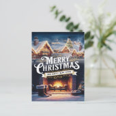 Sprankelende wensen voor vrolijk kerstfeest briefkaart (Staand voorkant)