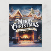 Sprankelende wensen voor vrolijk kerstfeest briefkaart (Voorkant)