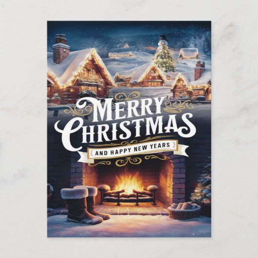 Sprankelende wensen voor vrolijk kerstfeest briefkaart (Voorkant)