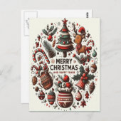 Sprankelende winterwensen in een feestelijke Kaart (Voorkant / Achterkant)