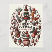 Sprankelende winterwensen in een feestelijke Kaart (Voorkant)