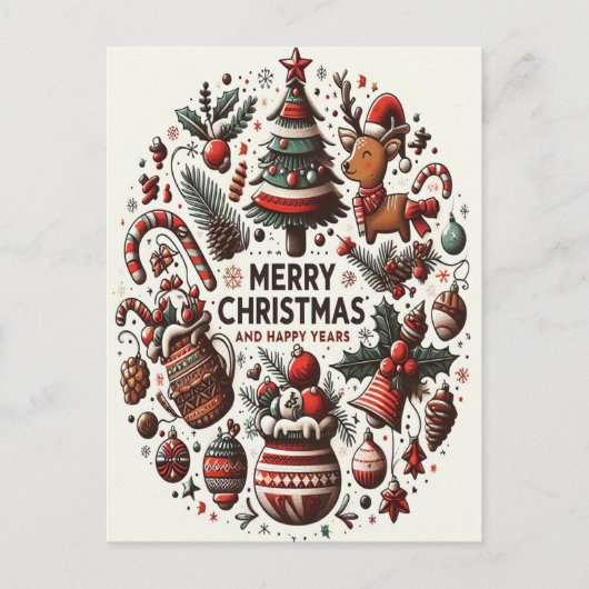 Sprankelende winterwensen in een feestelijke Kaart (Voorkant)