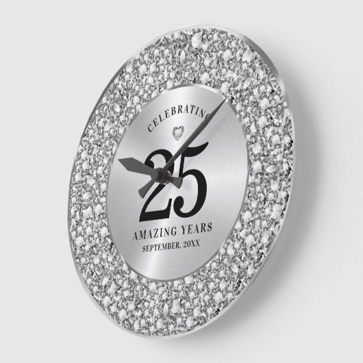 Sprankelende witte diamanten 25e bruiloft Jubileum Grote Klok (Hoek)