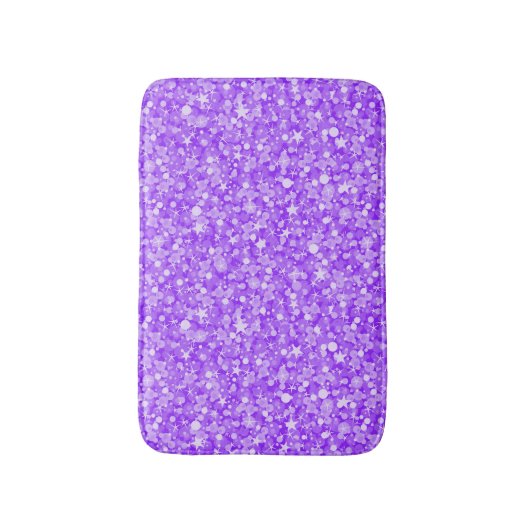 Sprankelende witte en Paarse glitter Badmat (Voorkant Verticaal)