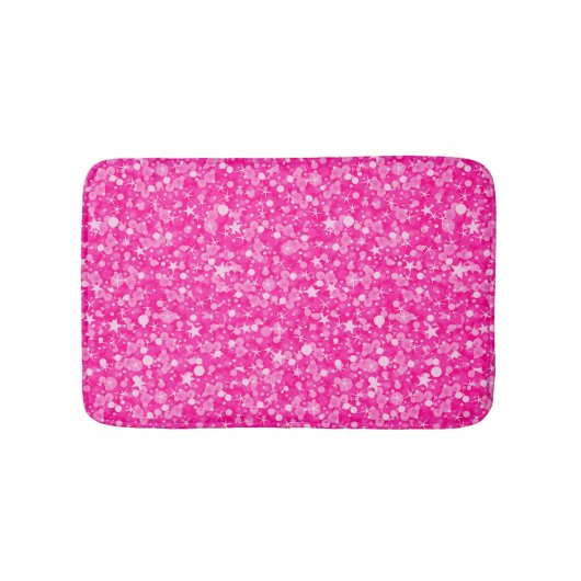 Sprankelende witte en roze glitter badmat (Voorkant)